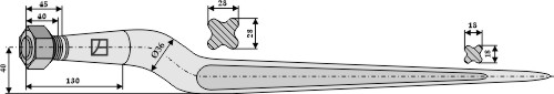Silozinken 880 mm, passend für Kuhn
