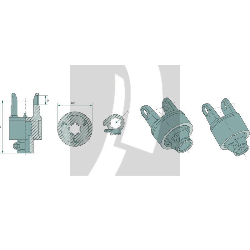 ROTARO Freilaufkupplung R70 1 3/8" 6 Zähne rechts