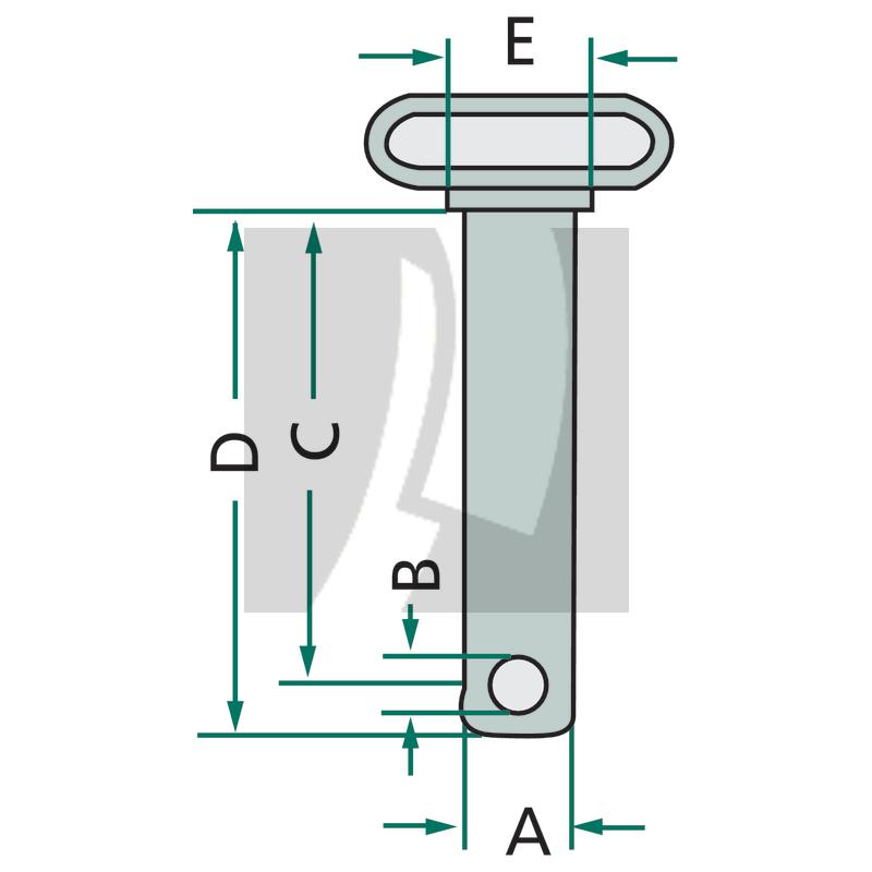 Oberlenkerbolzen ohne Kette 120 mm