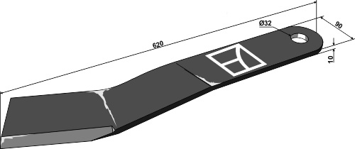 Mähermesser 620 mm - links, passend für Jupidex
