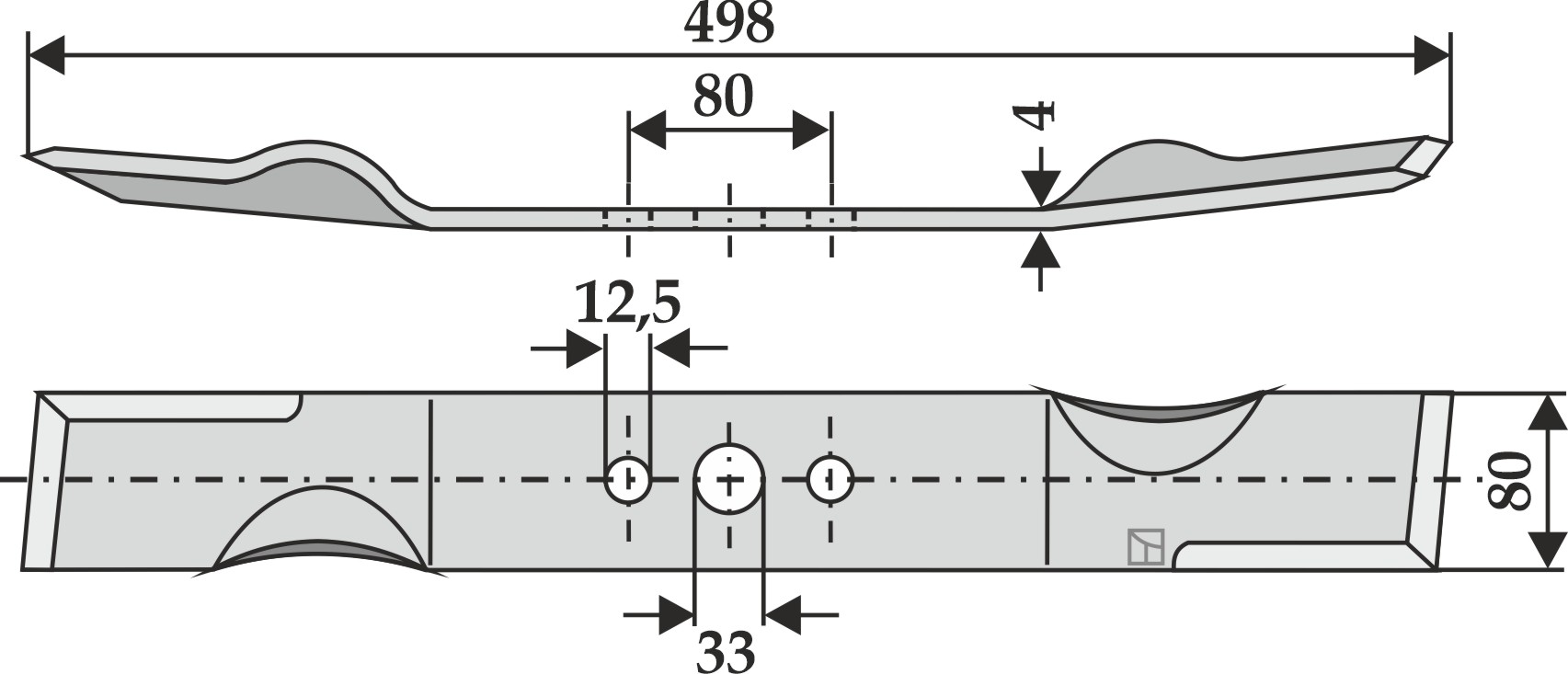 Mähermesser 498 mm, passend für AS Motor