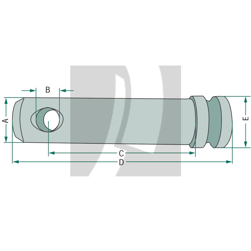 Oberlenkerbolzen universal, ohne Kette 100 mm Oberlenkerbolzen universal, ohne Kette 100 mm