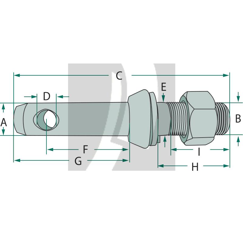 Unterlenkerbolzen  140 mm