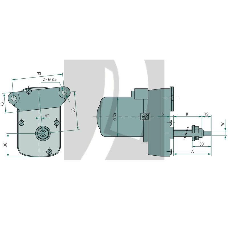 Wischermotor M10 x 1 mm