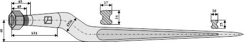 Silozinken 815 mm, passend für Stoll