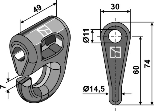 Schäkel - Schnell-Wechsel-System, passend für Rousseau, Noremat und mehr
