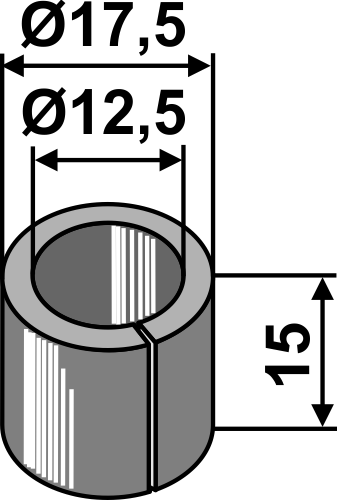 Buchse 15x12,5x17,5, passend für Dücker