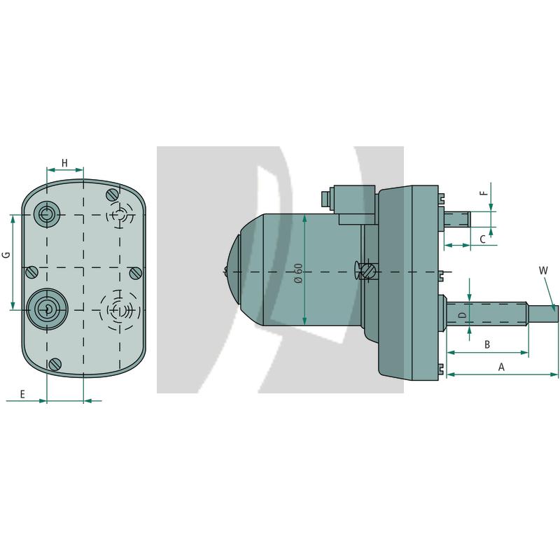 Wischermotor M10 x 1 mm
