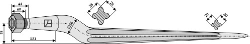Silozinken 810 mm, passend für Weidemann