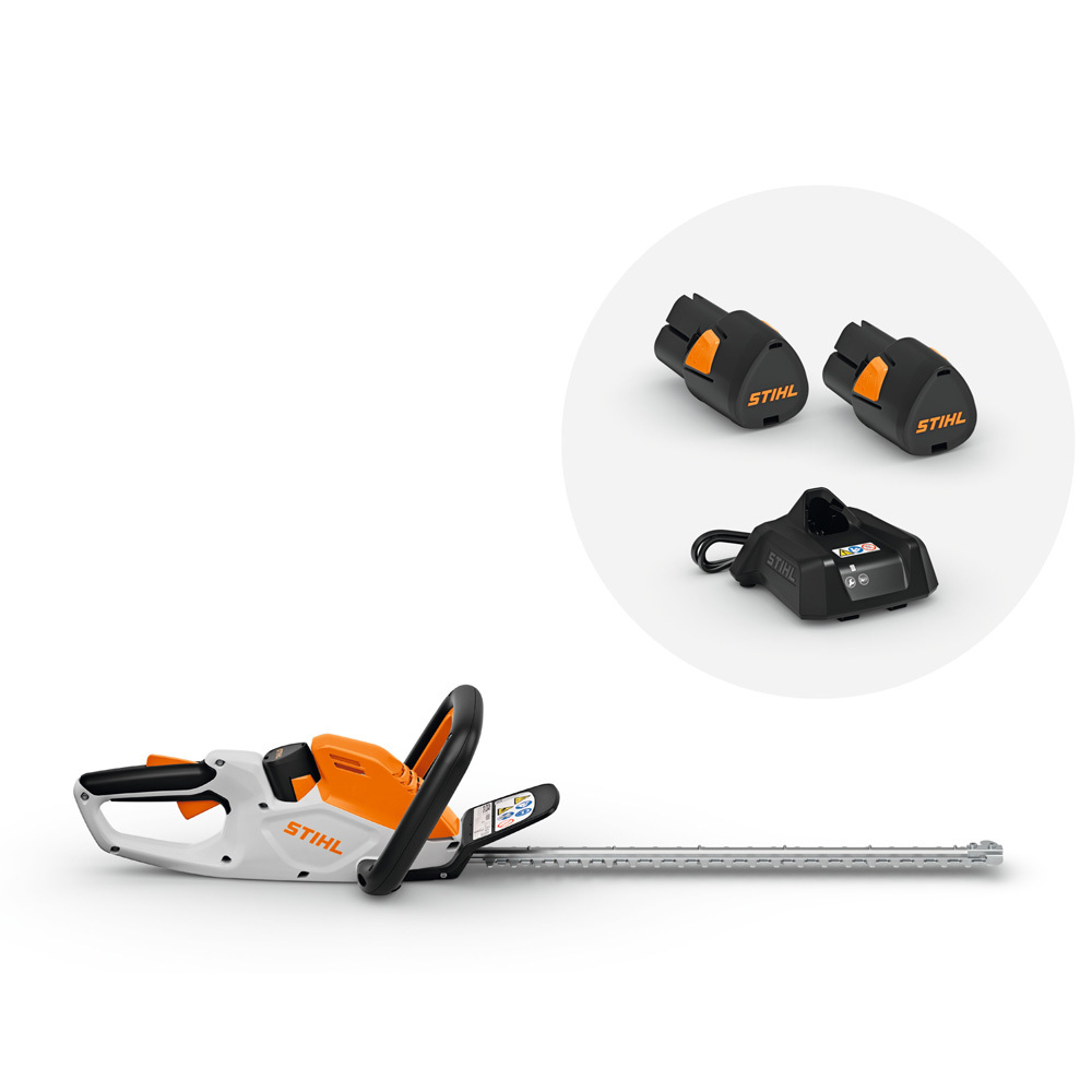 STIHL Akku-Heckenschere HSA 40 mit 2x Akku AS 2 und Ladegerät AL 1