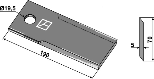Mähmesserklinge 190 mm, passend für AS Motor