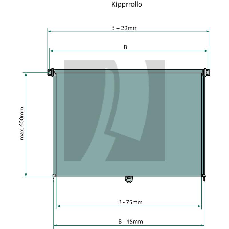 Kipprollo mit Bügel blickdicht