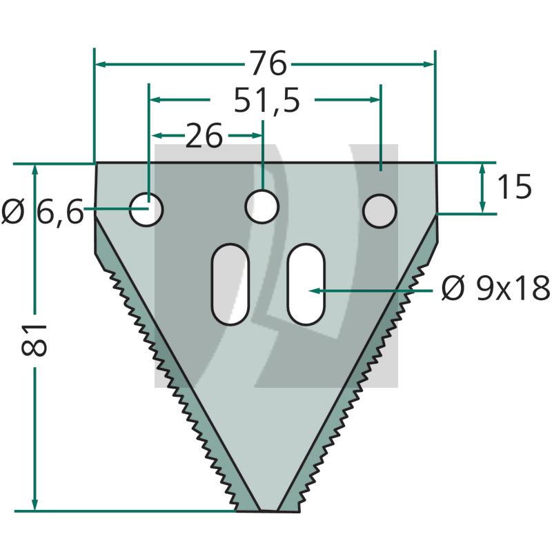 Mähmesserklinge 11tpi