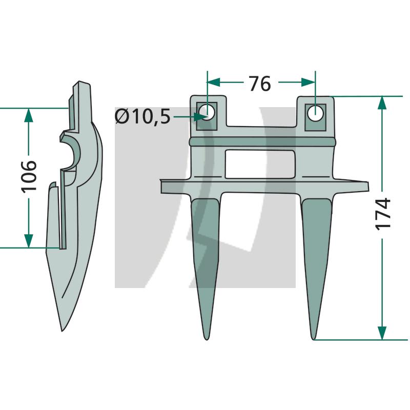 Doppelfinger 6" New Holland 