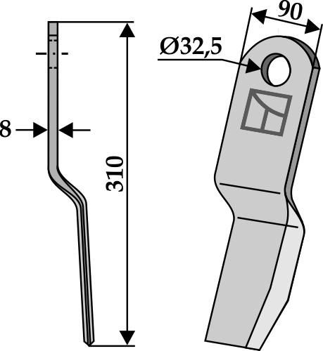 Schlegel 310x90 mm, passend für Howard