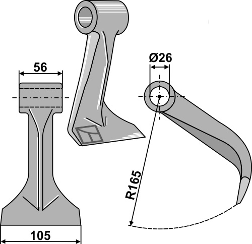 Hammerschlegel 105x56 mm, passend für Vigolo und Vogel u. Noot