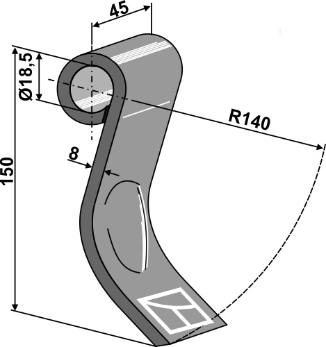 Schlegel 150x45 mm, passend für Econ