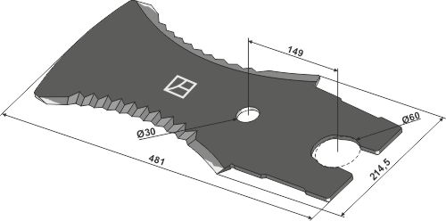 Messer für Ladewagen 481 mm, passend für Claas