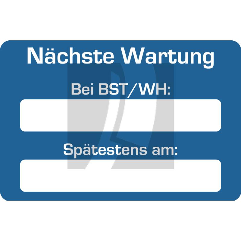 Aufkleber "Nächste Wartung" BST