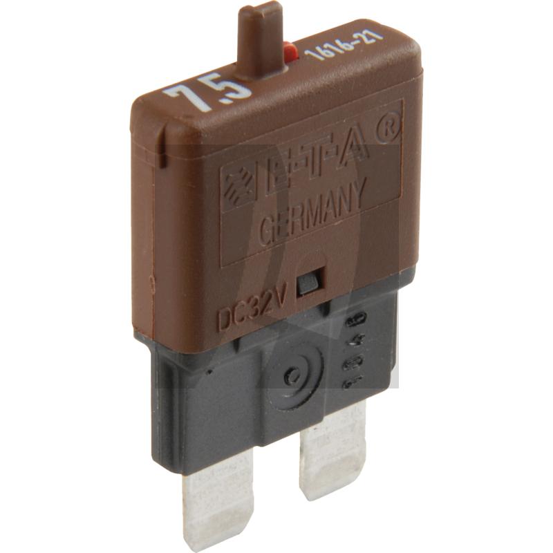 GRANIT Sicherungsautomat, Standard 32 V max. / 7,5 A | braun | mit Rückstellknopf