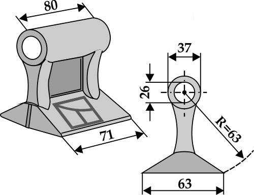 Hammerschlegel 71x80 mm, passend für Gilbers, Bomford und mehr