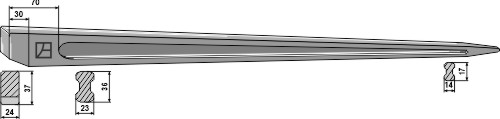 Schweißzinken 780 mm