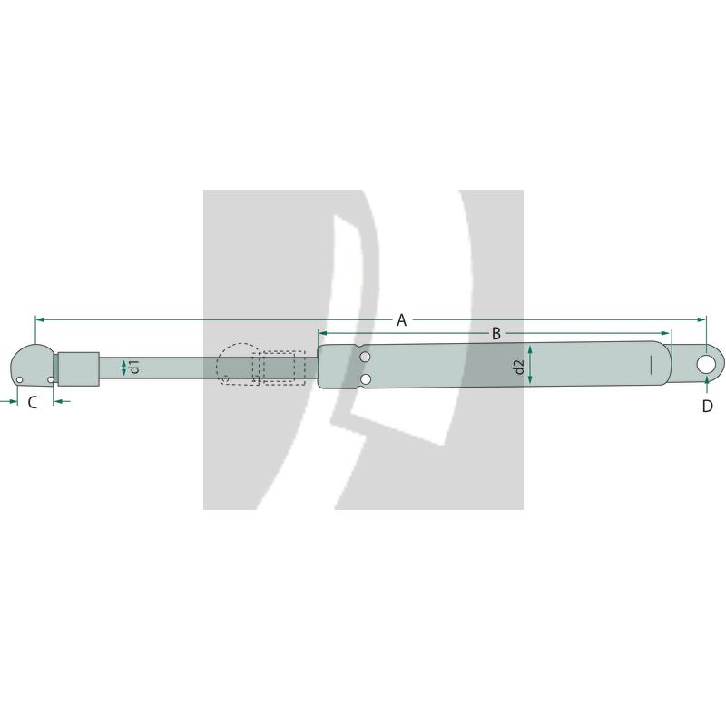 Gasdruckdämpfer 385 mm