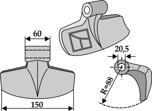 Hammerschlegel 150x60 mm, passend für Cosmag, Sicma und mehr
