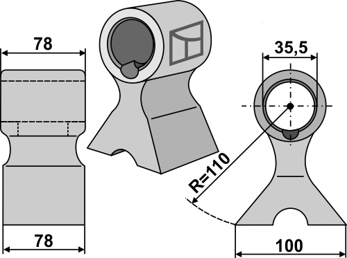 Hammerschlegel 78x78 mm, passend für Seppi