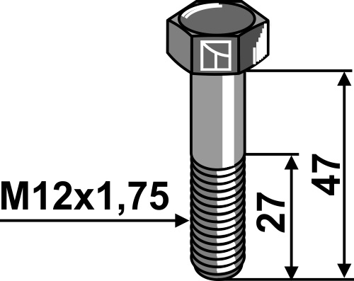 Schraube - M12x1,75 - 10.9, passend für Carroy et Giraudon
