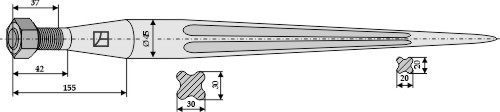Zinken für Frontlader 820 mm, passend für AP und Frost (Original)