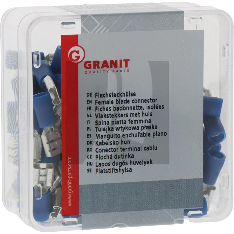 GRANIT Flachsteckhülse  blau 1,5 - 2,5