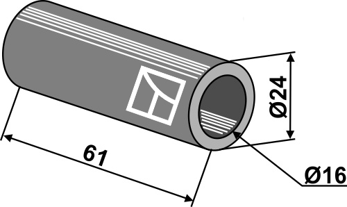 Distanzbuchse 61x16x24, passend für Nicolas, S.M.A. und mehr