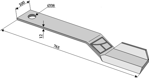 Mähermesser 765 mm - links, passend für Spearhead und Mc Connel