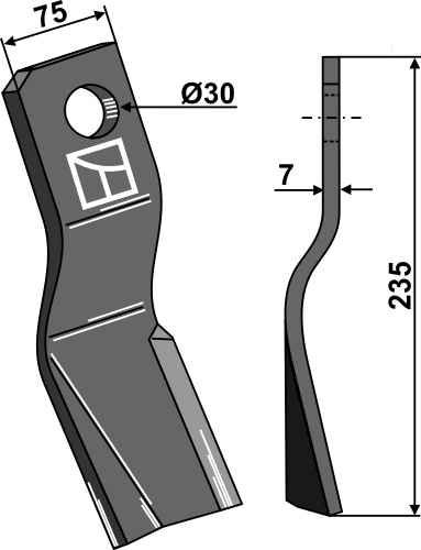 Schlegel 235x75 mm, passend für votex