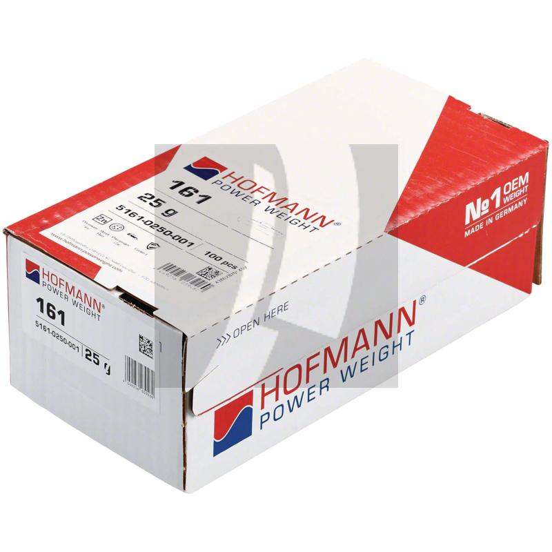 Schlaggewicht PKW Typ161 25g Zink, VPE 100