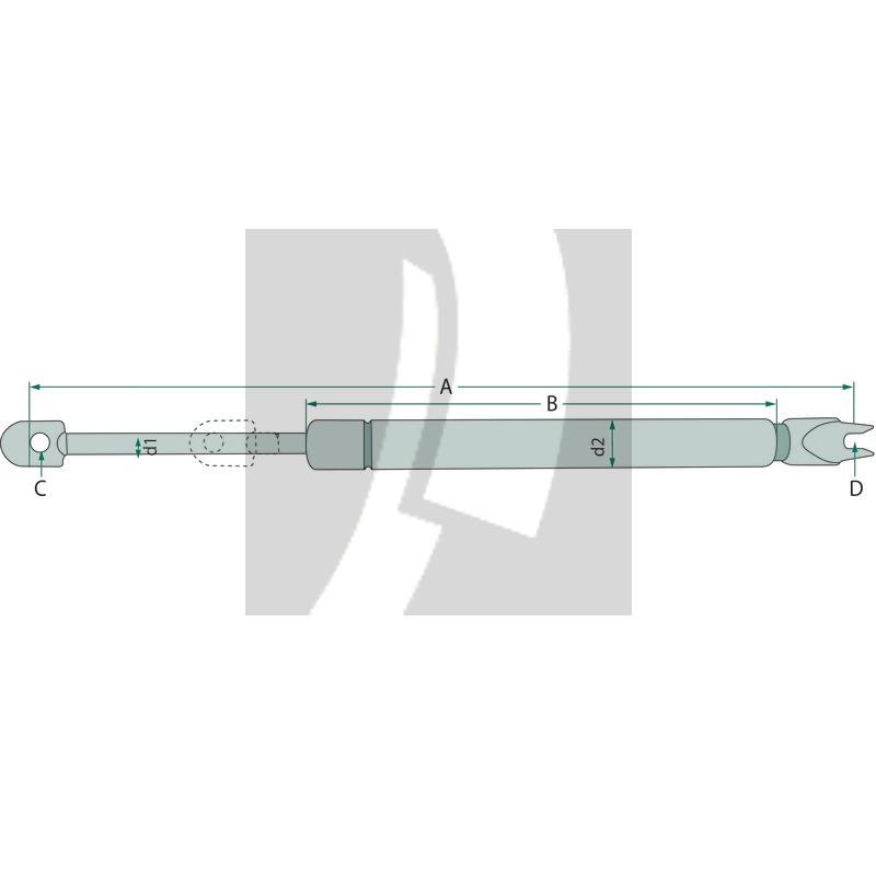 Stabilus Gasdruckdämpfer 223,5 mm 