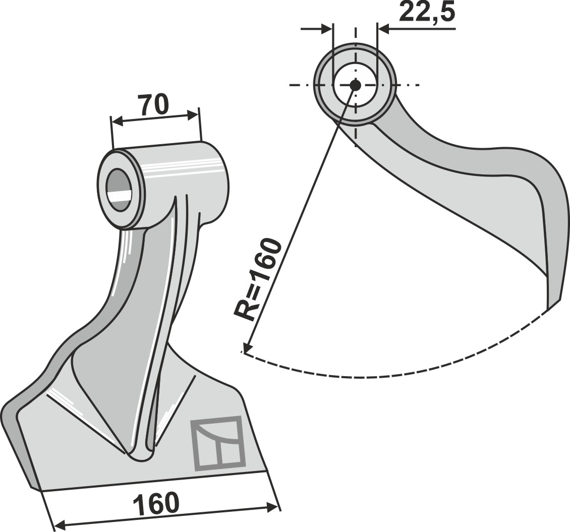 Hammerschlegel 160x70 mm, passend für Facma und agricom