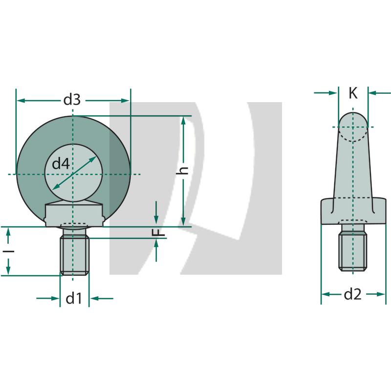 Ringschraube M6x13 DIN 580