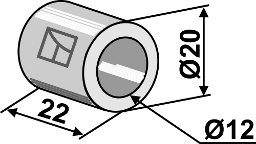 Buchse 22x12x20, passend für S.M.A., Kuhn und mehr