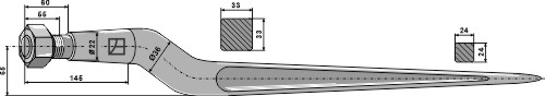 Silozinken 810 mm, passend für Kverneland