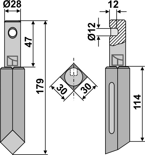 Rotorzinken 270mm, passend für Rau