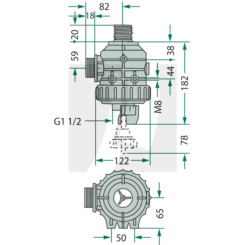 Saugfilter AG 1 1/4", Maschen 50