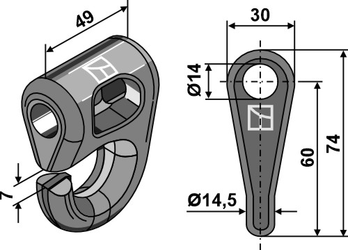 Schäkel - Schnell-Wechsel-System, passend für Nicolas, Rousseau und mehr