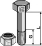 Sechskantschraube M10x1,5x90 mit Sicherungsmutter