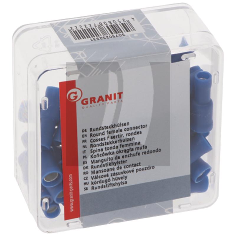 GRANIT Rundsteckhülsen blau, Ø 5 mm, für Kabel 1,5 - 2,5 mm²