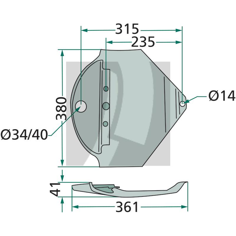 Gleitkufe Deutz Fahr 