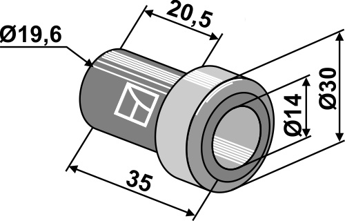 Buchse 35x14x30