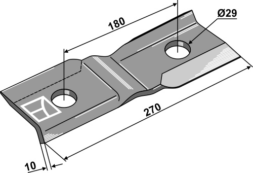 Messer 270 mm, passend für Fischer