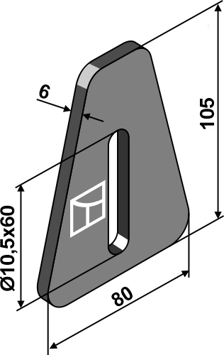 Abstreifer 105 x 80 mm, passend für Strom und Bednar